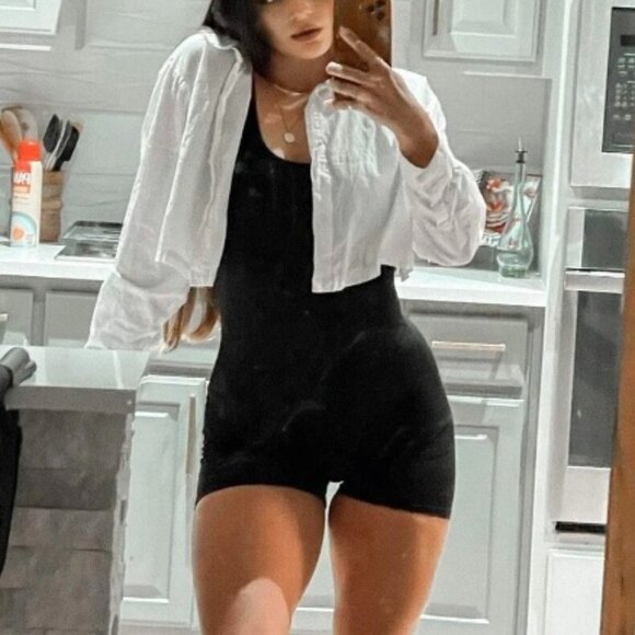 solid black romper - Picture 2 of 2